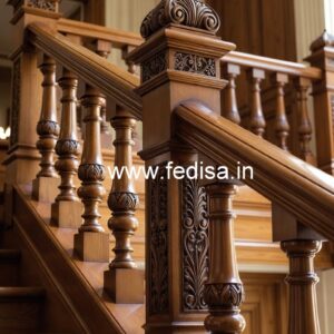 Modern Brass Wood Staircase Side Fence Ideas No-2277