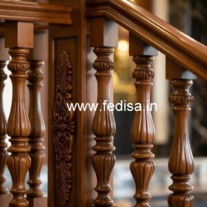 Decorative Brass Wood Interior Railings Collection No-2278