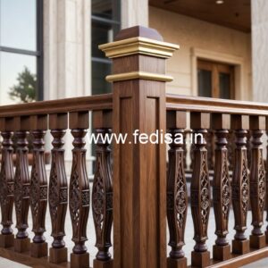 Decorative Brass Wood Railings for Luxury Homes No-2290