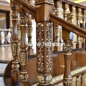 Decorative Brass Wood Fence with Contemporary Style No-2296