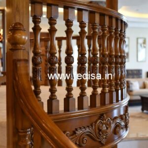 Decorative Brass Wood Staircase Handrail Inspiration No-2311