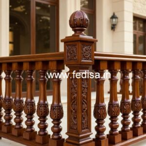 Modern Brass Wood Railings with Premium Style No-2312