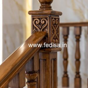 Luxury Brass Wood Staircase Design Inspiration No-2323