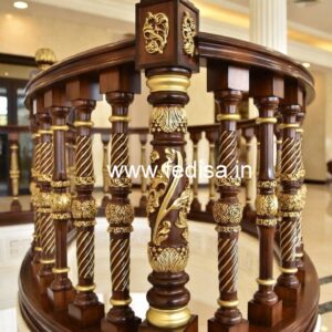 Stylish Brass Wood Fence Collection for Homes No-2325