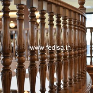 Luxury Brass Wood Balcony Handrails for Villas No-2335