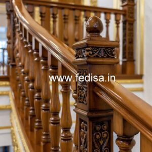 Modern Brass Wood Staircase Decor Inspiration No-2336