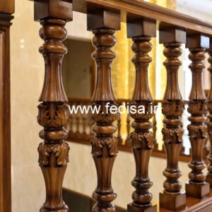 Stylish Brass Wood Railings with Rich Finish No-2337