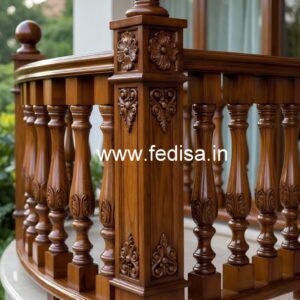 Premium Brass Wood Handrails for Modern Homes No-2339