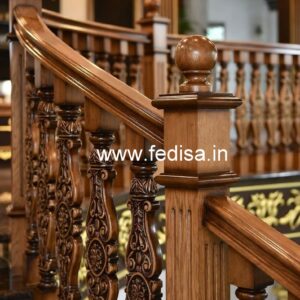 Decorative Brass Wood Stair Fence Trends No-2340