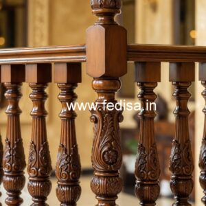 Decorative Brass Wood Handrails for Luxury Interiors No-2346