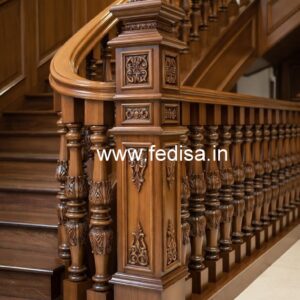 Modern Brass Wood Staircase Design Trends 2033 No-2348