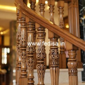 Decorative Brass Wood Staircase Side Rails No-2352