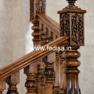 Modern Brass Wood Balcony Fence Collection No-2354