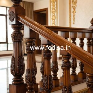 Elegant Brass Wood Fence with Golden Finish No-2356