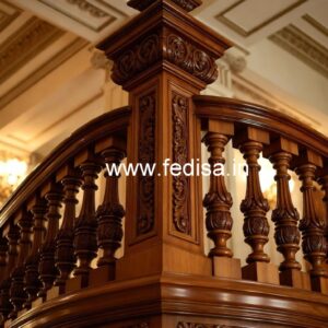 Decorative Brass Wood Staircase Handrails for Villas No-2358