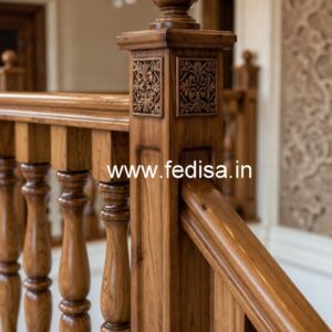 Stylish Brass Wood Fence for Luxury Villas No-2361