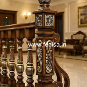Elegant Brass Wood Handrails with Modern Touch No-2368