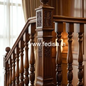 Premium Brass Wood Handrail Inspiration for Homes No-2375