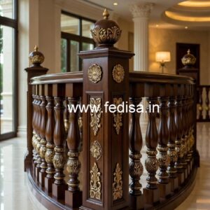 Modern Brass Wood Balcony Design Inspiration No-2378