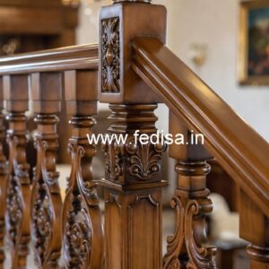 Elegant Brass Wood Railings with Rich Look No-2380