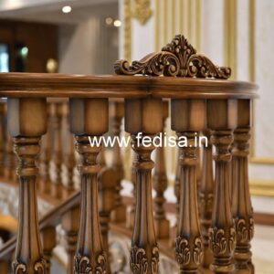 Modern Brass Wood Fence Collection for Villas No-2384