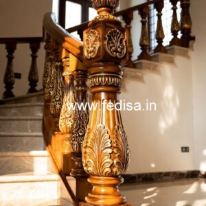 Premium Brass Wood Railings for Interior Design No-2387