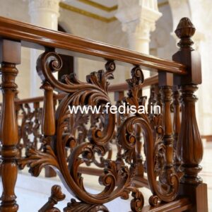 Modern Brass Wood Handrails for Rich Interiors No-2390