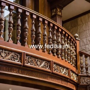 Elegant Brass Wood Balcony Collection for Modern Homes No-2392