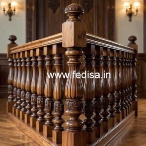 Stylish Brass Wood Staircase Collection for Homes No-2397