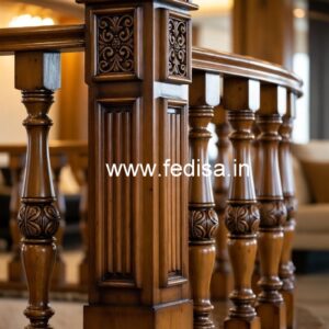 Decorative Brass Wood Staircase Decor for Luxury Villas No-2400