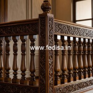Premium Brass Wood Staircase Collection No-2423