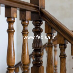 Elegant Brass Wood Fence Design No-2426