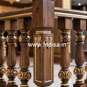 Brass Wood Railing for Luxury Interiors No-2427