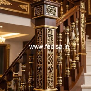 Decorative Brass Wood Railings for Home No-2436
