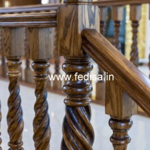 Modern Brass Wood Railings for Villas No-2473