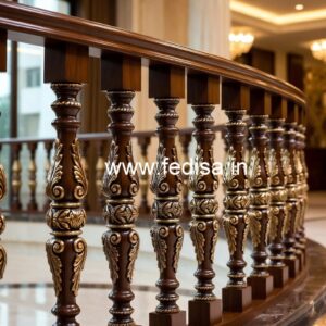 Modern Brass Wood Staircase Inspiration No-2480