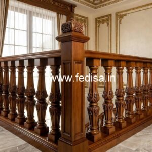 Elegant Brass Wood Staircase Fence Collection No-2481