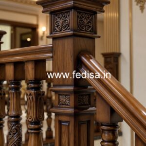 Decorative Brass Wood Staircase Side Rails No-2483