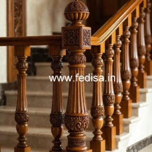Modern Brass Wood Fence for Luxury Homes No-2487