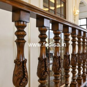 Decorative Brass Wood Balcony Handrails No-2489