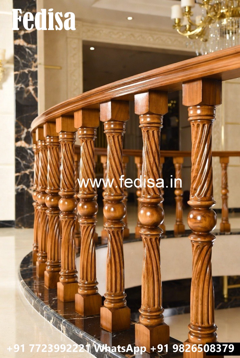 Brass Wood Railing for Modern Interior Decor No-2491