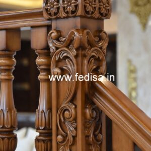 Stylish Brass Wood Staircase Collection No. 2492