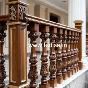 Decorative Brass Wood Stair Fence Collection No-2494
