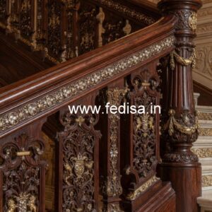 Luxury Brass Wood Balcony Design Trends No-2506