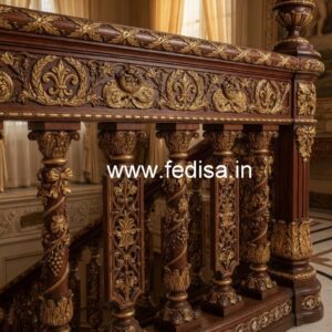 Brass Wood Staircase Railings for Dream Homes No-2507