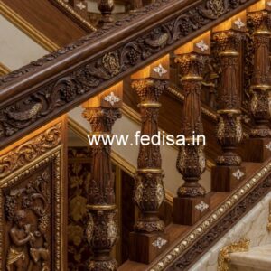 Elegant Brass Wood Stair Fence Collection No-2510