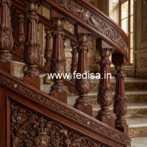 Decorative Brass Wood Balcony Fence Trends No-2513