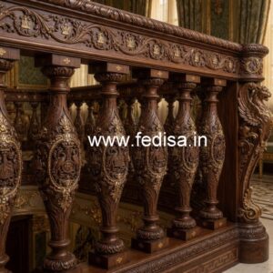 Modern Brass Wood Balcony Design Ideas 2034 No-2533