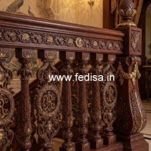 Decorative Brass Wood Fence for Duplex House No-2543