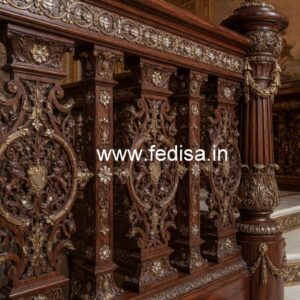 Stylish Brass Wood Fence with Rich Look No-2547
